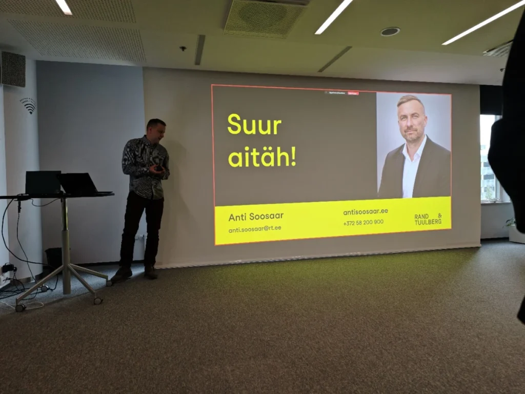 Anti Soosaar delivering an in-house AI training session on 16 October 2026.